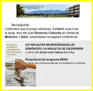 LES MALALTIES NEUROLÃ’GIQUES, LES DEMÈNCIES I LA MALALTIA DE L’ALZHEIMER