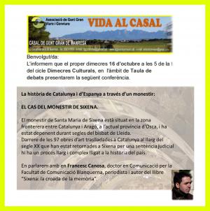 Conferencia "El cas del monestir de Xexena"